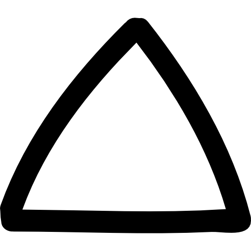 contorno desenhado à mão do triângulo da seta para cima  Ícone