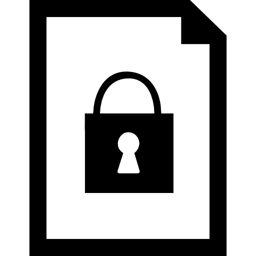 document vergrendeld interface-symbool  icoon