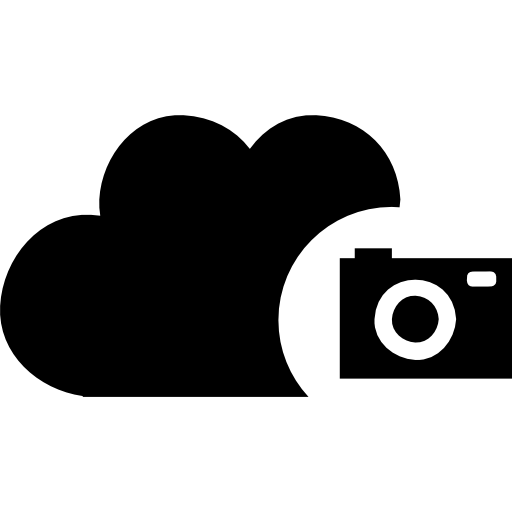 símbolo de la cámara en la nube  icono