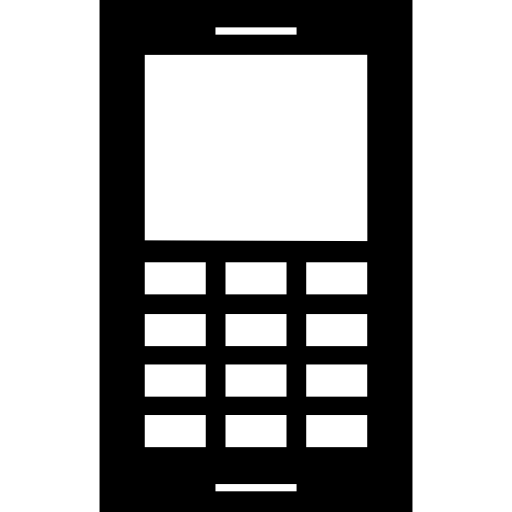 telefon mit tasten und kleinem bildschirm  icon