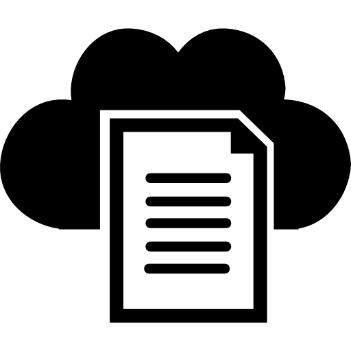 symbole d'interface de document en nuage  Icône