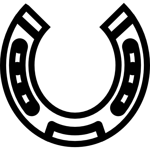 forma de herramienta redondeada de herradura  icono