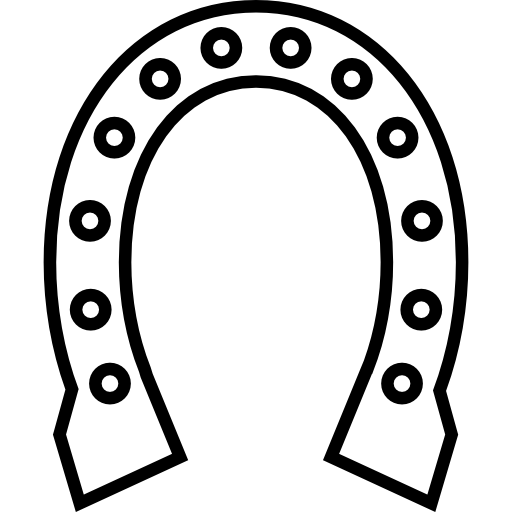 많은 구멍이있는 말굽 윤곽  icon