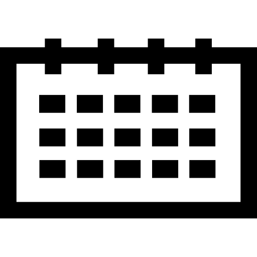 page de calendrier mensuel  Icône