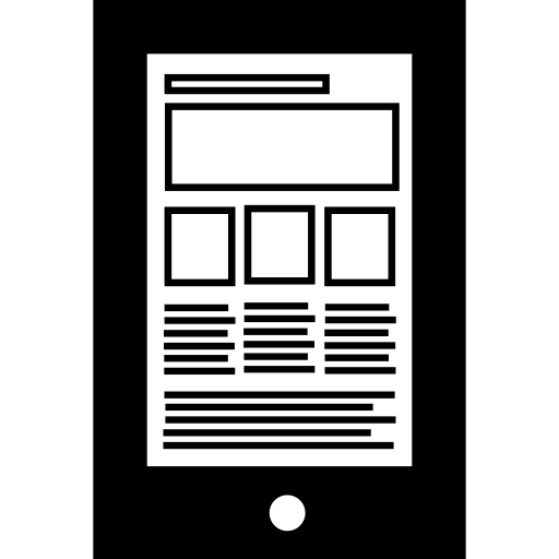 design della pagina reattivo sullo schermo del tablet  icona