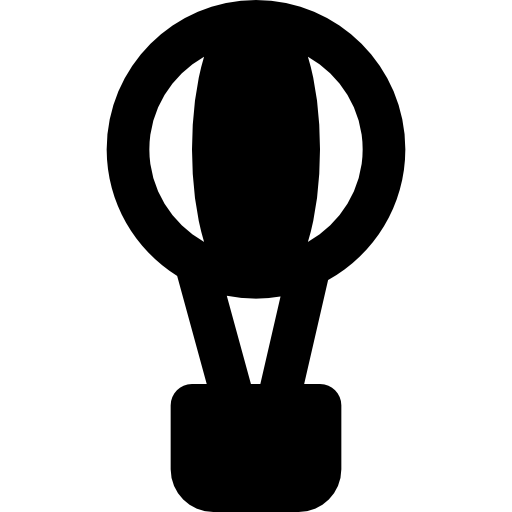 mongolfiera Basic Black Solid icona