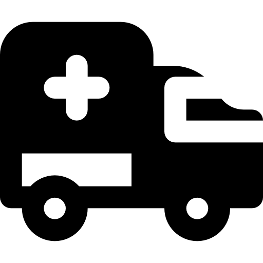 Ambulance Basic Black Solid icon