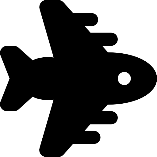 Airplane Basic Black Solid icon