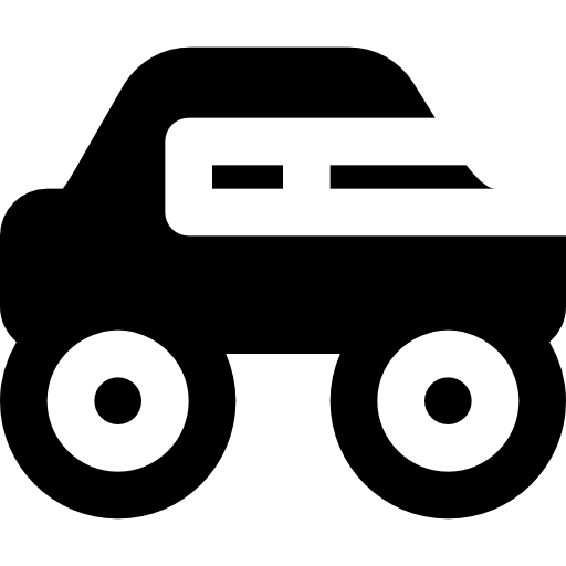 Monster truck Basic Black Solid icon