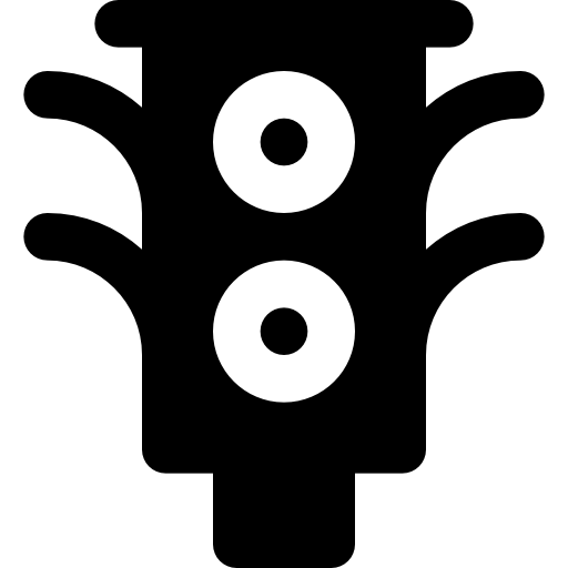 semáforo Basic Black Solid icono