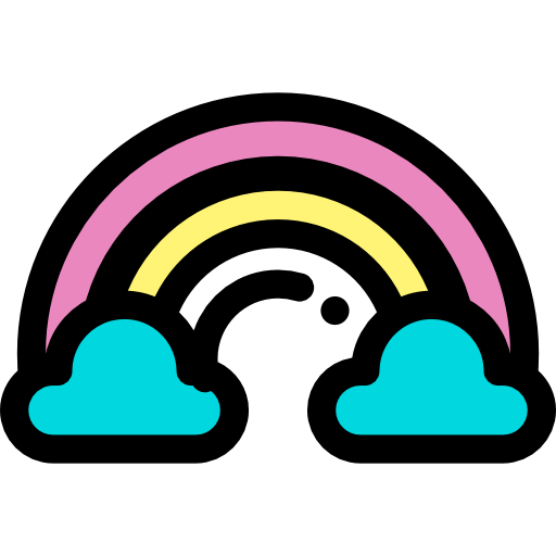 Rainbow Detailed Rounded Lineal color icon