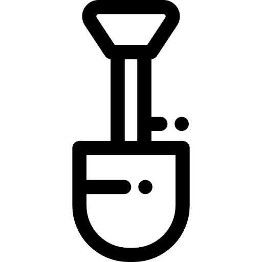 Łopata Detailed Rounded Lineal ikona