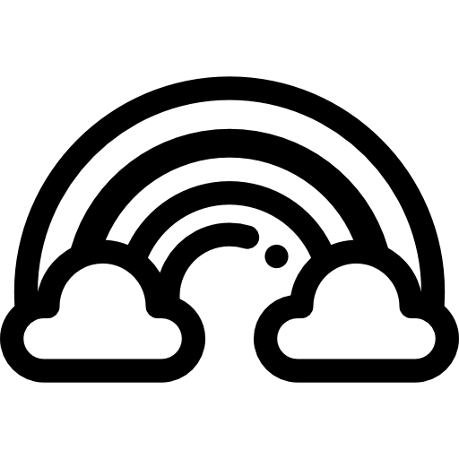 무지개 Detailed Rounded Lineal icon