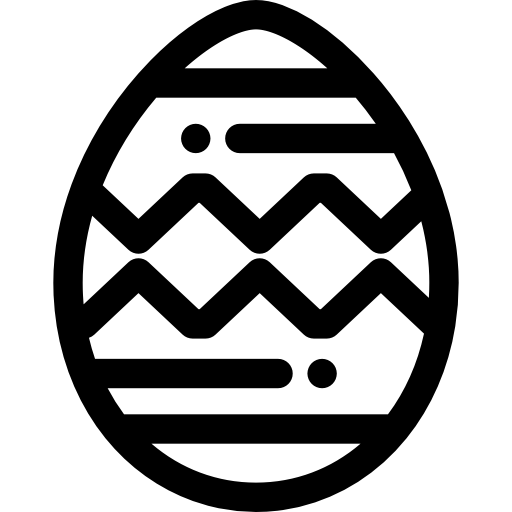 jajko wielkanocne Detailed Rounded Lineal ikona