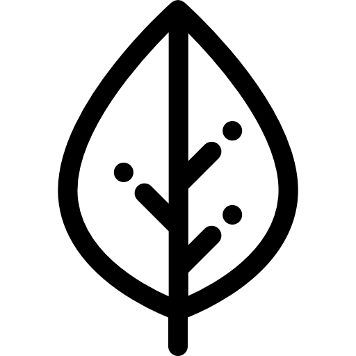 葉 Detailed Rounded Lineal icon