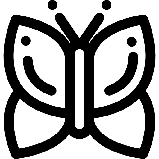 나비 Detailed Rounded Lineal icon