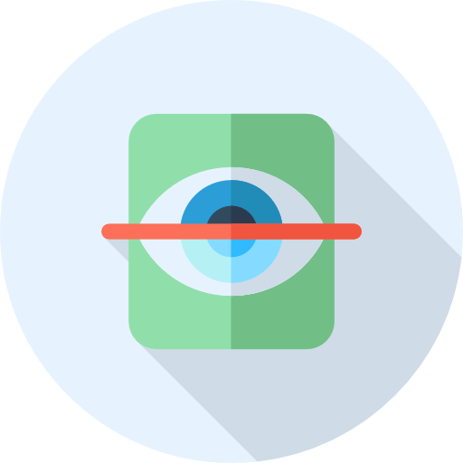 escaneo ocular Flat Circular Flat icono