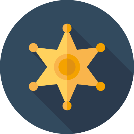 Sheriff Flat Circular Flat icon