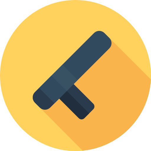 Nightstick Flat Circular Flat icon