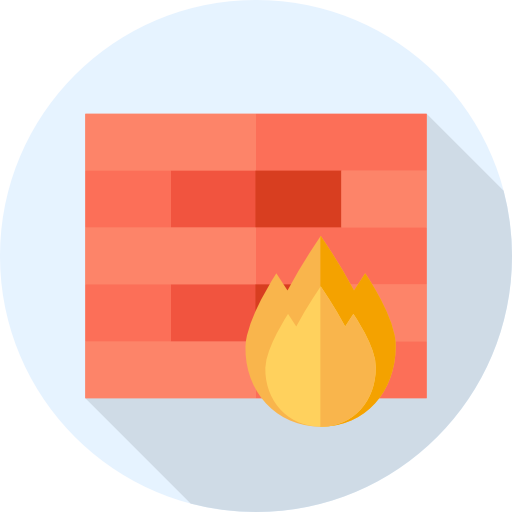 firewall Flat Circular Flat icon