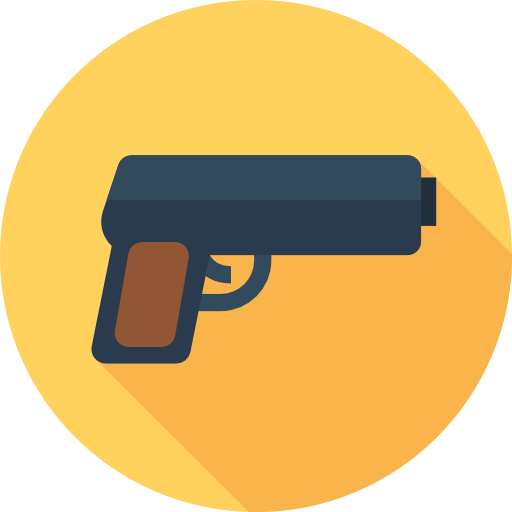 Gun Flat Circular Flat icon