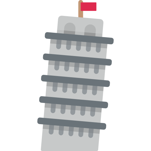 scheve toren van pisa Special Flat icoon
