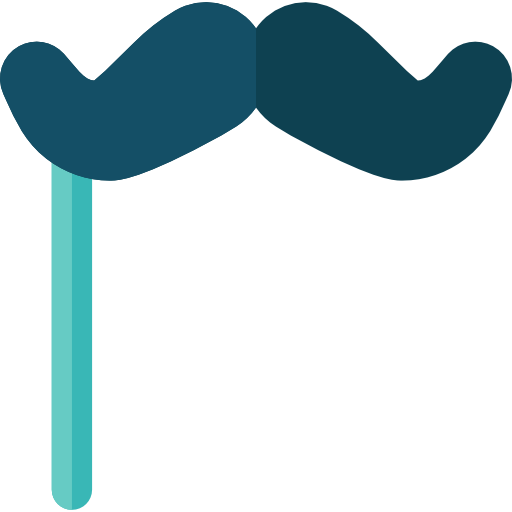 Mustache Basic Rounded Flat icon