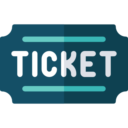 ticket Basic Rounded Flat icoon
