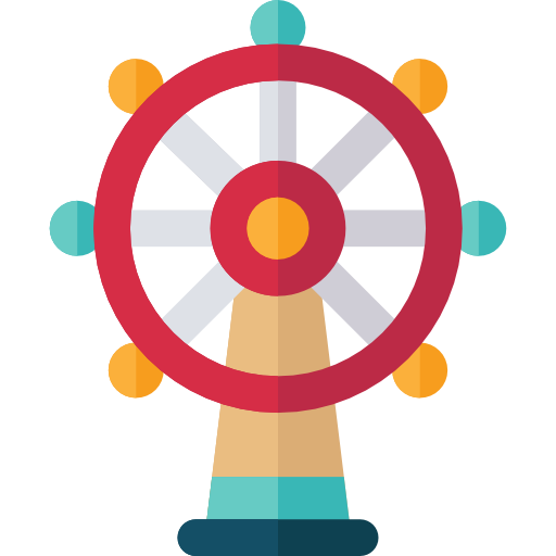 Ferris wheel Basic Rounded Flat icon