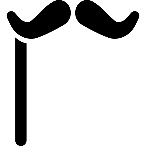 Mustache Basic Rounded Filled icon