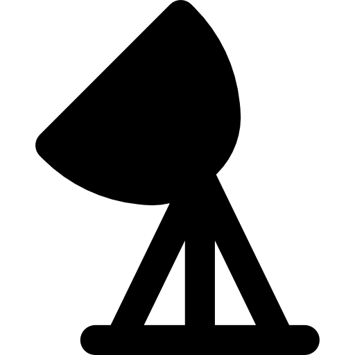antena satelitarna Basic Black Solid ikona