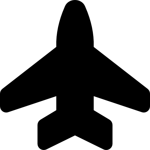 Aeroplane Basic Black Solid icon