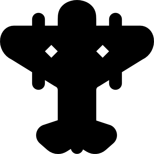 flugzeug Basic Black Solid icon