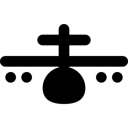 avión Basic Black Solid icono