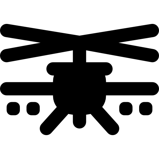 hélicoptère Basic Black Solid Icône