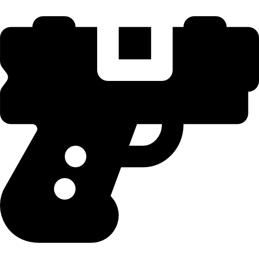 pistool Basic Black Solid icoon