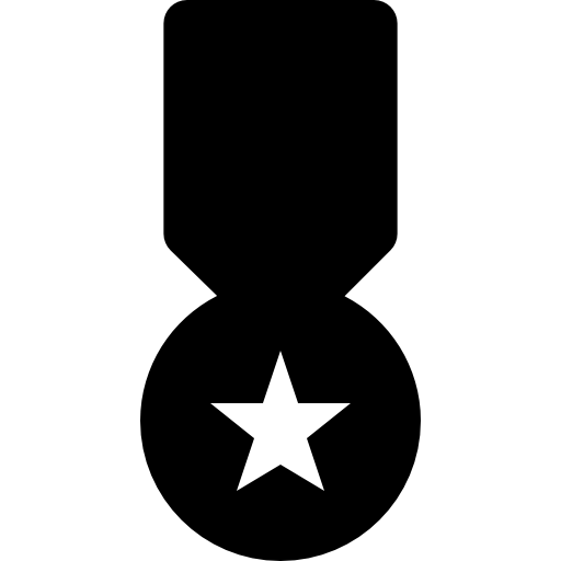 medaglia Basic Black Solid icona