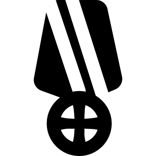 medalla Basic Black Solid icono