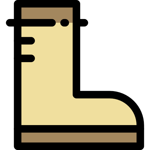 bota Detailed Rounded Lineal color icono