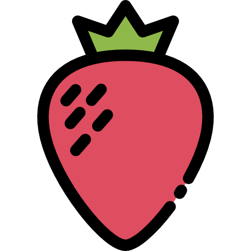 Strawberry Detailed Rounded Lineal color icon