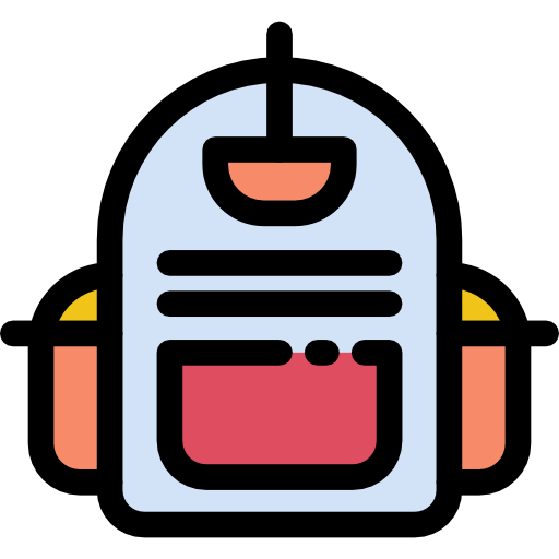 Backpack Detailed Rounded Lineal color icon