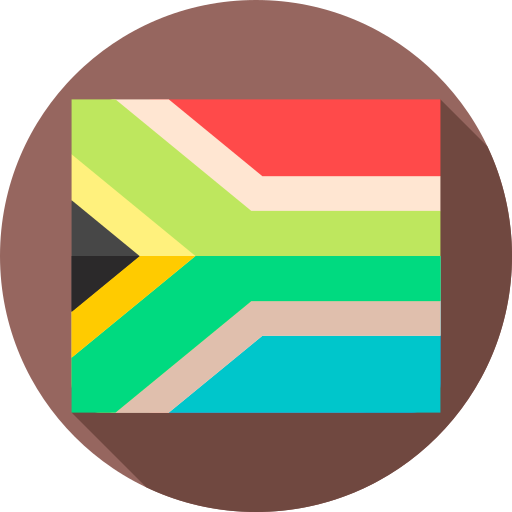 zuid-afrika Flat Circular Flat icoon