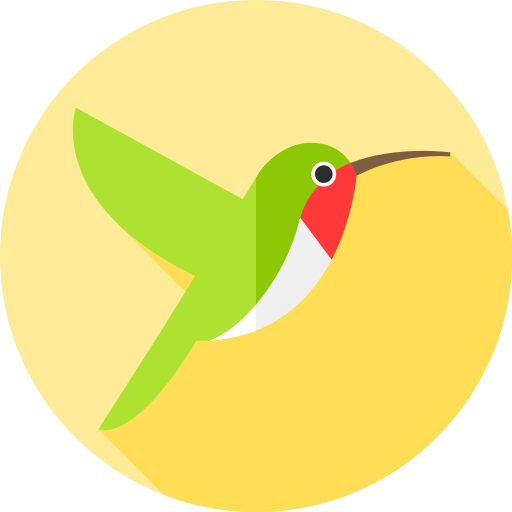 oiseau colibri Flat Circular Flat Icône