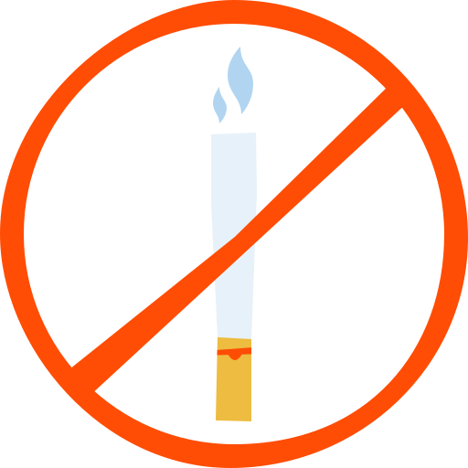 zakaz palenia Cartoon Flat ikona