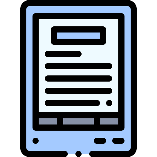 ebook Detailed Rounded Lineal color icon
