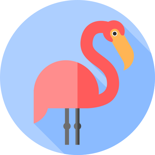 flamingo Flat Circular Flat icon