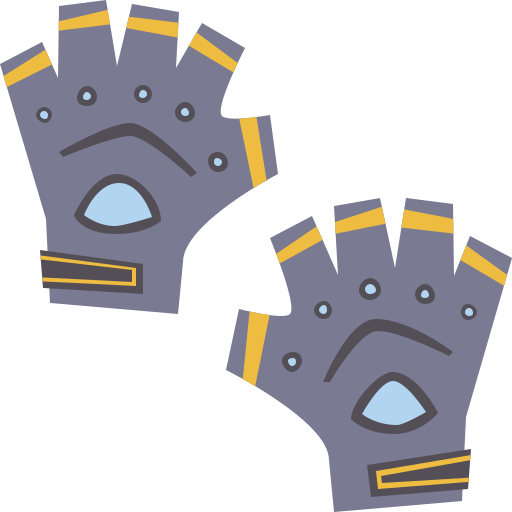rękawiczki treningowe Cartoon Flat ikona