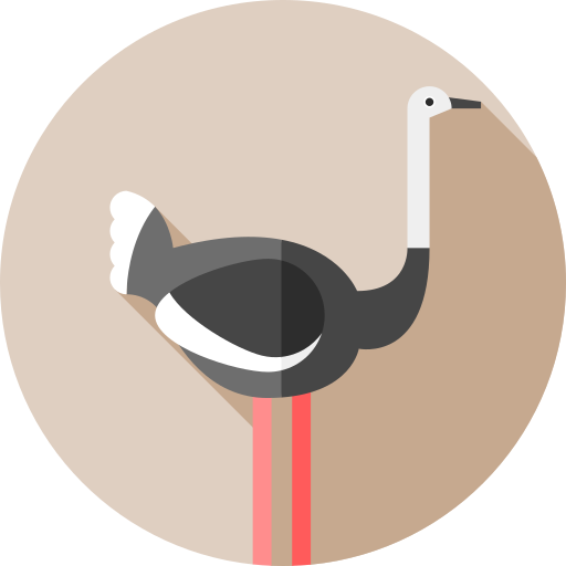 avestruz Flat Circular Flat icono