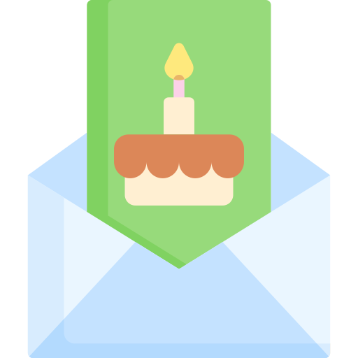 Открытка на День рождения Special Flat иконка