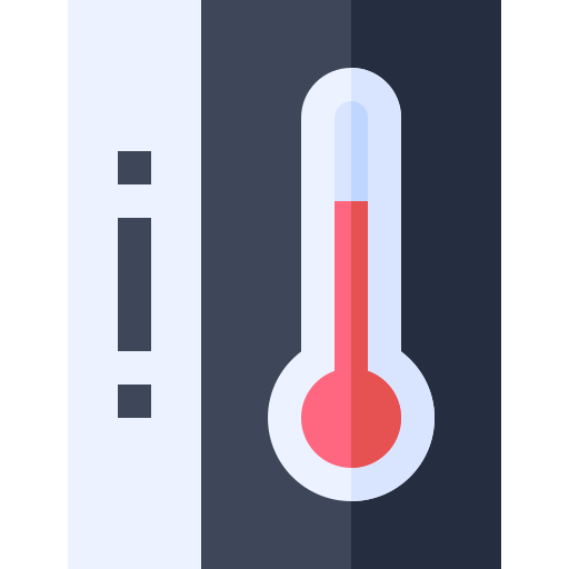 temperaturkontrolle Basic Straight Flat icon